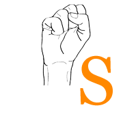 Finger Alphabet Buschstabe S